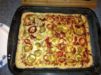 Home made pizza w/ cherry peppers | Just A Pinch Recipes image