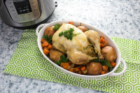 Pressure Cooker Stuffed Chicken | Just A Pinch Recipes image
