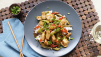 Szechuan Chicken, Peppers, and Peas on Rice Recipe ... image