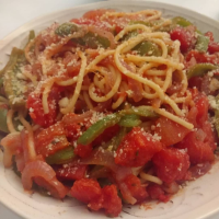 Easy Spaghetti With Peppers And Onions | Invent Your Recipe image