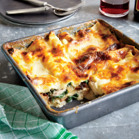 Chicken, Spinach, and Mushroom Lasagna Recipe | MyRecipes image