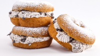 No-Bake Holy Cannoli Donut Sandwiches | Recipe - Rachael ... image