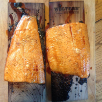 Pepper-Honey Cedar Plank Salmon Recipe | Allrecipes image