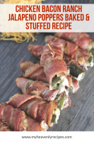 Chicken Bacon Ranch Jalapeno Poppers Baked & Stuffed Recipe image