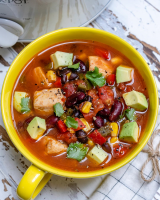 Mexican Fiesta Chicken Soup for a Cozy Clean Eating Dinner ... image