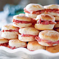 Ham-Stuffed Biscuits With Mustard Butter Recipe | MyRecipes image