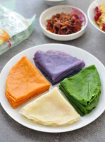 Colorful crepes recipe - Simple Chinese Food image