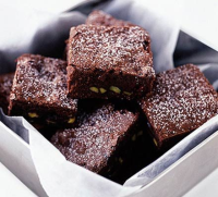 Cranberry-pistachio brownies recipe | BBC Good Food image