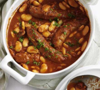 Bean & sausage hotpot recipe | BBC Good Food image