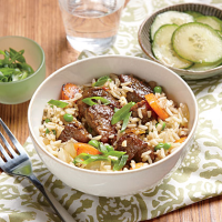 Soy-Braised Pork and Rice Recipe | MyRecipes image