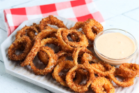 Pam's Onion Rings | Just A Pinch Recipes image