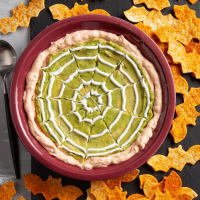 Spiderweb Taco Dip with Bat Tortilla Chips Recipe: How to ... image