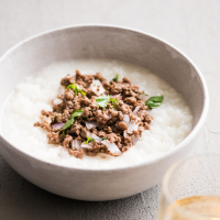 Garlic Beef and Onion Congee Recipe - Todd Porter and ... image