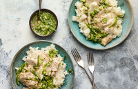 Chicken and Rice With Scallion-Ginger Sauce Recipe - NYT ... image