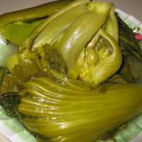 Homemade Pickle Green Mustard Recipe - Cambodian Recipe image