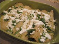 Green Jalapeno and Tomatillo Chicken Enchiladas Recipe ... image