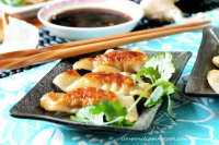 Pan-Fried Pork Chinese Dumplings {Homemade Dipping Sauce} image