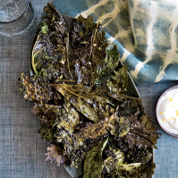 Crispy Kale with Lemon-Yogurt Dip Recipe - Seamus Mullen ... image