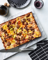 Detroit-Style Pizza With Sausage and Peppers Recipe | Real ... image
