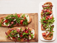 Tricolor Salad Pizzas Recipe | Ellie Krieger | Food Network image