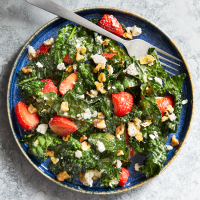 Kale & Strawberry Salad Recipe | EatingWell image
