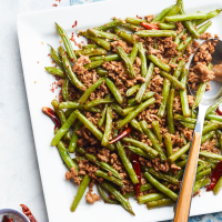 Spicy Pork & Green Bean Stir-Fry Recipe | EatingWell image