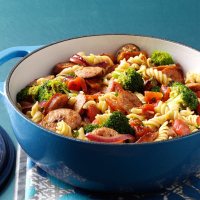 Pasta & Broccoli Sausage Simmer Recipe: How to Make It image
