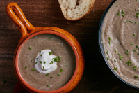 Roasted Mushroom and Fennel Soup With Ranch Cream Recipe ... image