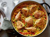 Cuban Baked Chicken with Sweet Peppers and Yellow Rice Recipe | Food Network Kitchen | Food Network image