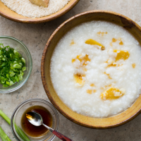 Basic Chinese Congee Recipe - Todd Porter and Diane Cu - Food & Wine Magazine | Recipes, Menus, Chefs, Wine, Cooking, Holidays, Entertaining image
