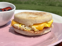 English Muffins With Eggs, Cheese and Ham Recipe - Food.com image