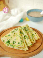 Cornmeal Chives Breakfast Cake recipe - Simple Chinese Food image