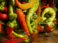 Super Simple Lacto-fermented Peppers Recipe image