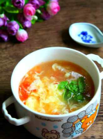 Tomato Egg Drop Soup recipe - Simple Chinese Food image
