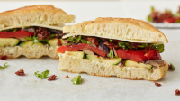 Grilled Vegetable Focaccia Sandwiches Recipe - Tablespoon.com image