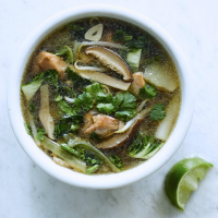 Chicken & Bok Choy Soup with Ginger & Mushrooms Recipe ... image