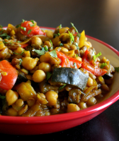 Moroccan Eggplant With Garbanzo Beans Recipe - Food.com image