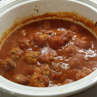Slow Cooker Mozzarella-Stuffed Turkey Meatballs Recipe ... image