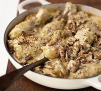 Pan-fried chicken in mushroom sauce recipe | BBC Good Food image