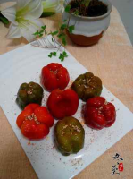 Roasted Green Red Peppers recipe - Simple Chinese Food image