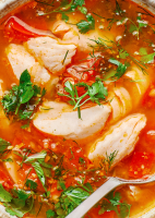 Brothy Tomato and Fish Soup With Lime Recipe | Bon Appétit image