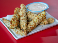 Air-Fried Dill Pickle Fries With Ranch Breadcrumbs Recipe ... image