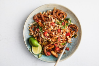 Savory Thai Noodles With Seared Brussels Sprouts Recipe ... image