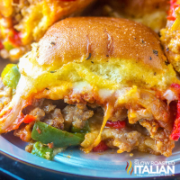 Italian Sliders (Sausage and Pepper) + Video image