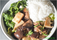 Stir-Fried Chicken, Black Mushrooms, Bamboo Shoots and ... image