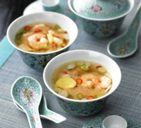 Hot & sour broth with prawns recipe | BBC Good Food image