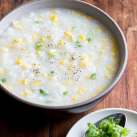 Sweet Corn Congee Recipe - Todd Porter and Diane Cu | Food ... image