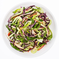 Baby Bok Choy, Apple and Red Cabbage Slaw Recipe | SELF image