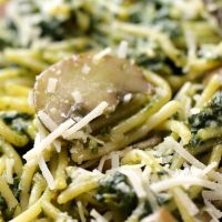 Spinach Mushroom Pesto Spaghetti Recipe by Tasty image