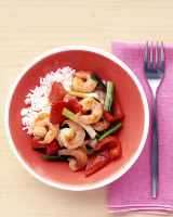 Shrimp and Ginger Stir-Fry Recipe | Martha Stewart image